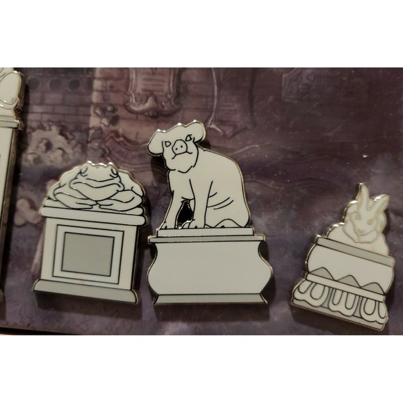 Disney Pin Haunted Mansion  Pet Cemetery Dog Cat O'Pin House Boxed 5 pins LE 250 - Picture 4 of 5